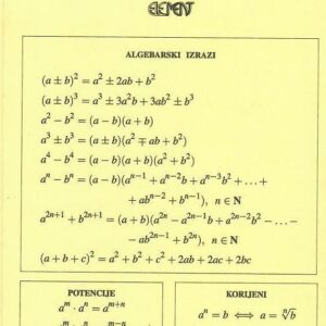 MATEMATIČKE FORMULE (žute tablice)