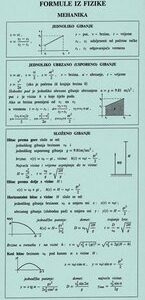 FORMULE IZ FIZIKE (zelene tablice)